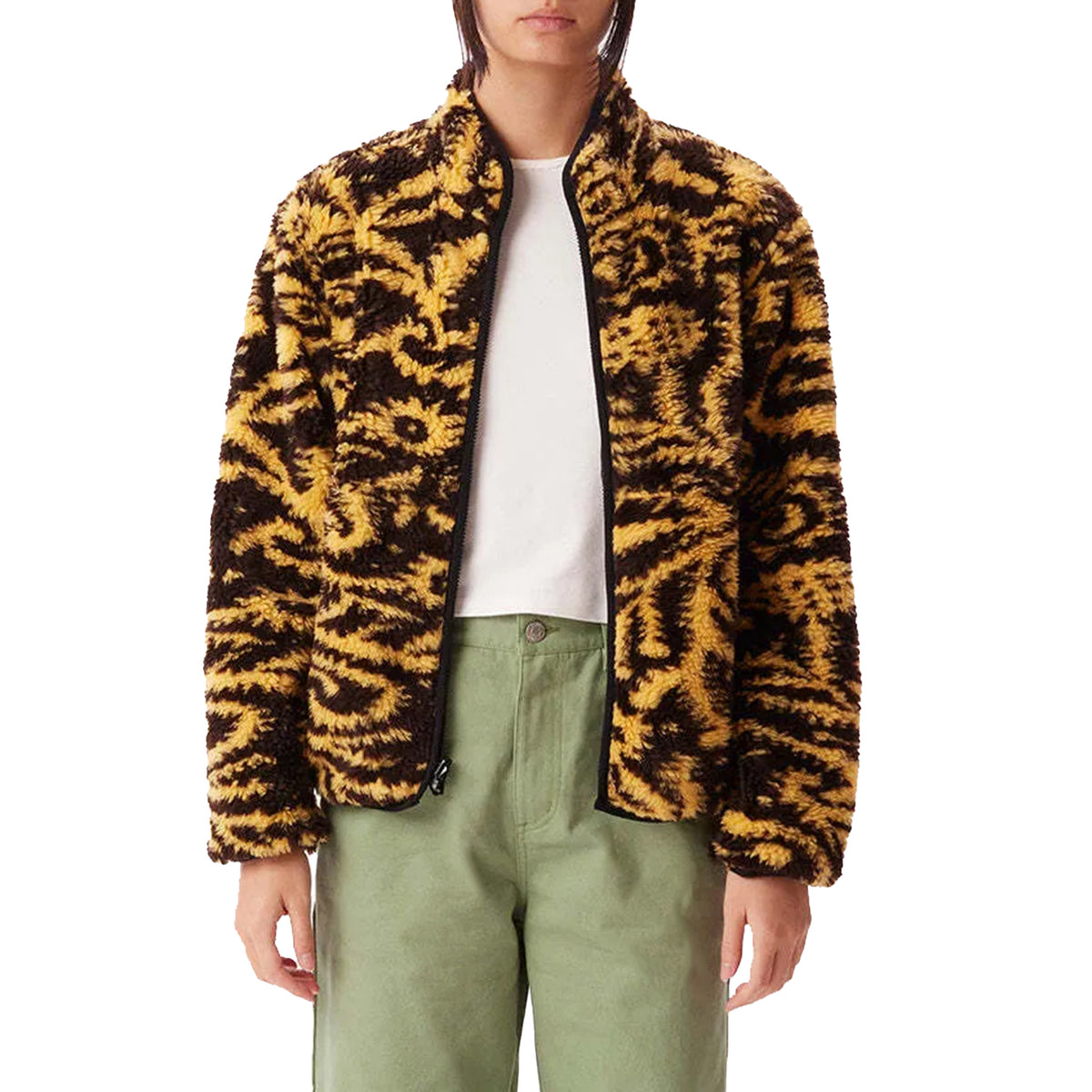 Obey Clothing Aiden Sherpa Jacket - Women's Golden Harvest Multi