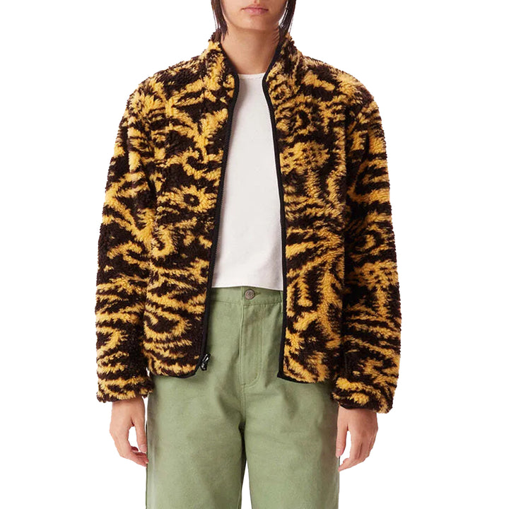 Obey Clothing Aiden Sherpa Jacket - Women's Golden Harvest Multi