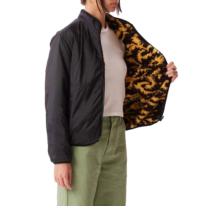 Obey Clothing Aiden Sherpa Jacket - Women's Golden Harvest Multi