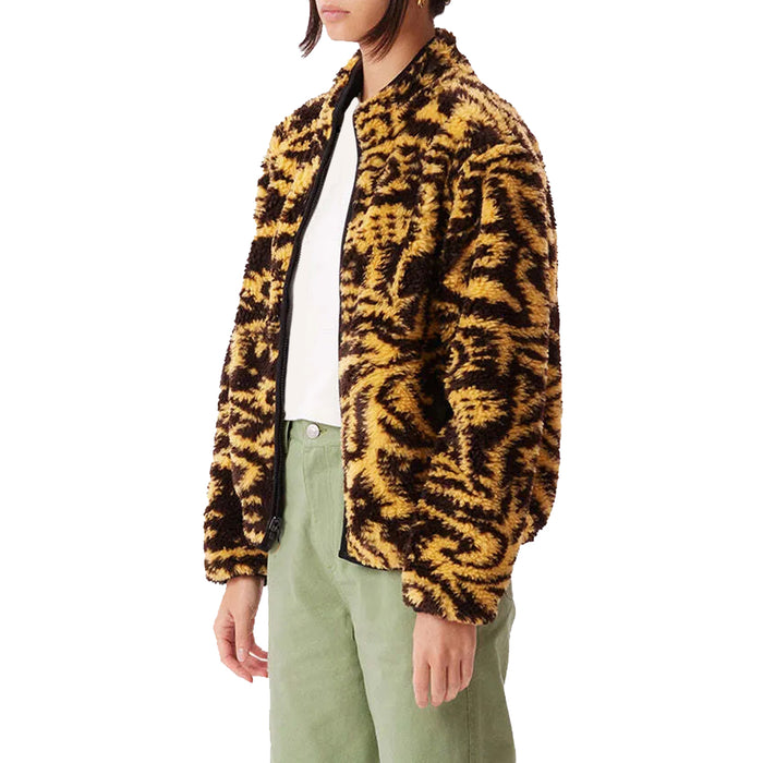 Obey Clothing Aiden Sherpa Jacket - Women's Golden Harvest Multi