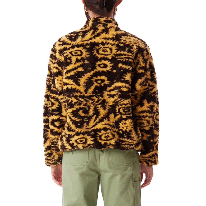 Obey Clothing Aiden Sherpa Jacket - Women's Golden Harvest Multi