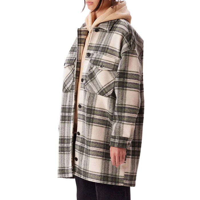 Obey Clothing Taylor Shirt Jacket - Women's Cream Plaid