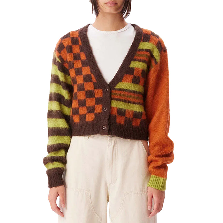 Obey Clothing Amber Cardigan - Women's Dark Oak Multi