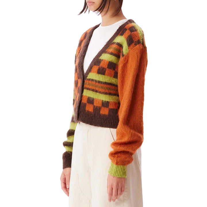 Obey Clothing Amber Cardigan - Women's Dark Oak Multi