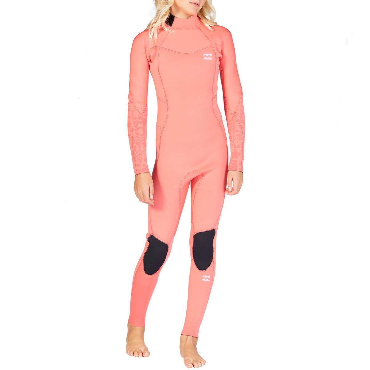 Billabong 3/2 Synergy Back Zip Wetsuit - Girls' Vintage Coral