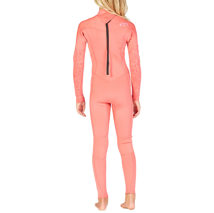 Billabong 3/2 Synergy Back Zip Wetsuit - Girls' Vintage Coral