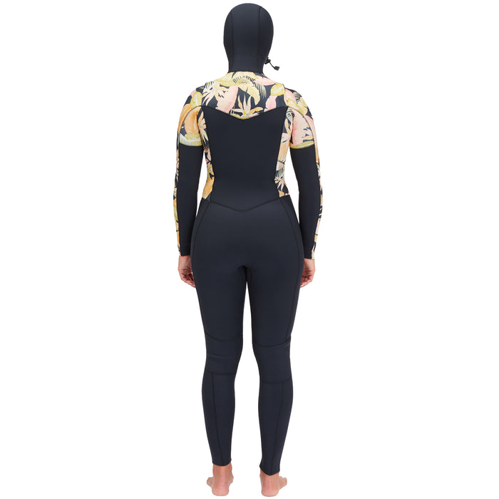 Billabong 4/3 Salty Dayz Chest Zip Hooded Wetsuit - Women's Jungle Night