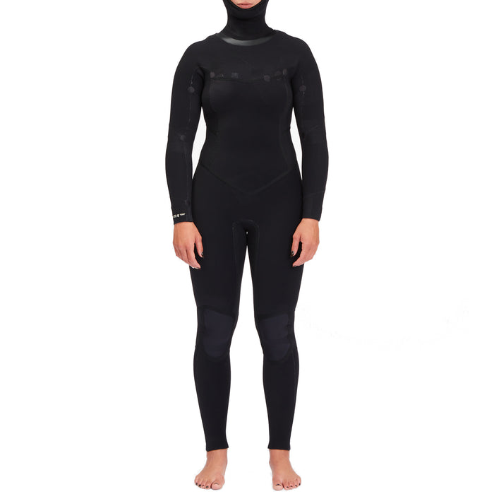 Billabong 4/3 Salty Dayz Chest Zip Hooded Wetsuit - Women's Jungle Night
