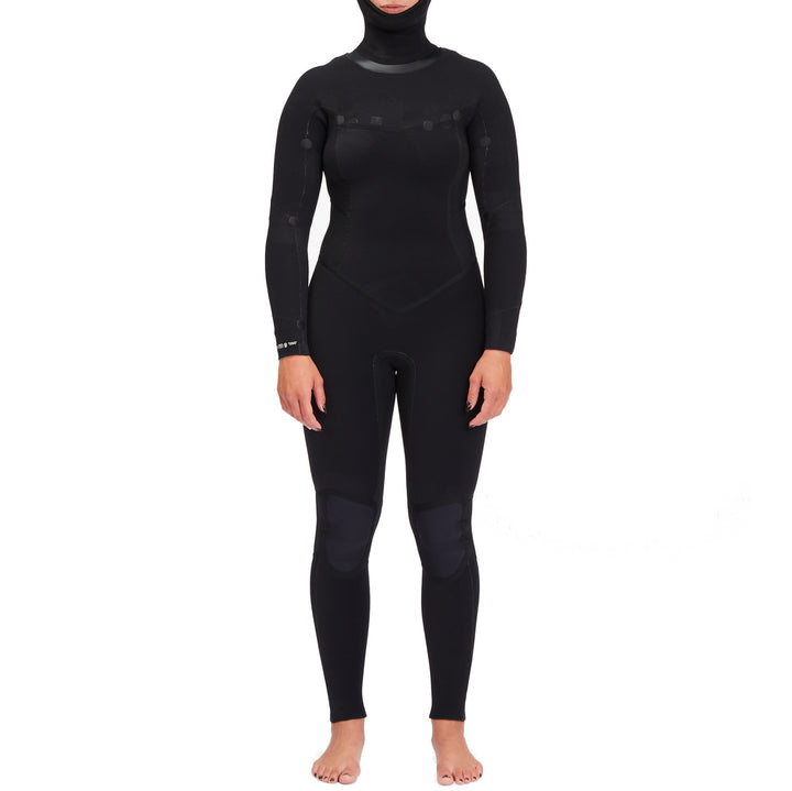 Billabong 4/3 Salty Dayz Chest Zip Hooded Wetsuit - Women's Jungle Night