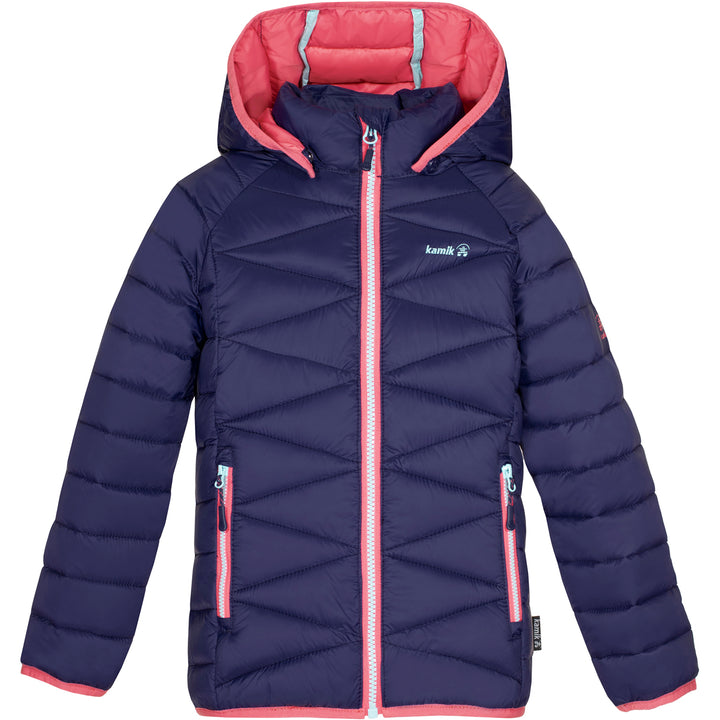 Kamik Adele Jacket - Girls' Navy/Coral