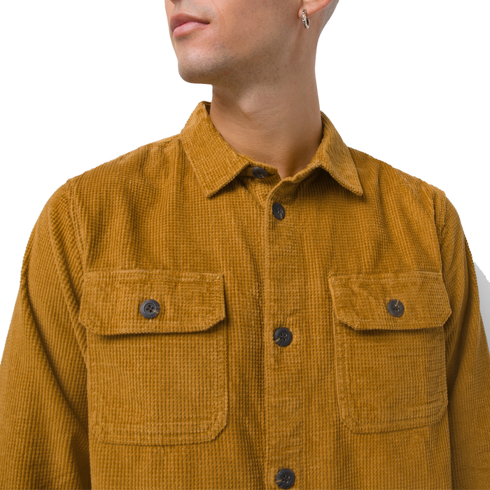 Vans Waffle Corduroy Long-Sleeve Shirt - Men's Bone Brown