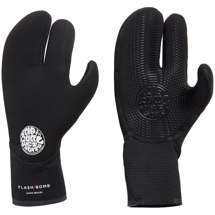 Rip Curl 5/3 Flashbomb 3-Finger Wetsuit Gloves Black