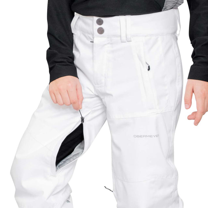 Obermeyer Parker Pants - Boys' White