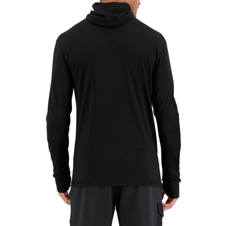 MONS ROYALE Yotei Power Hood Long Sleeve Top - Men's Black