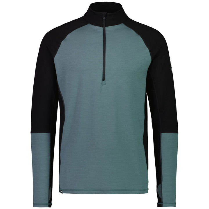 MONS ROYALE Olympus Half Zip Top - Men's Burnt Sage/Black