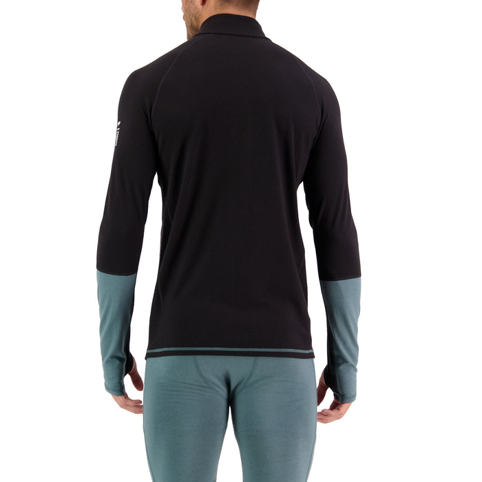 MONS ROYALE Olympus Half Zip Top - Men's Burnt Sage/Black