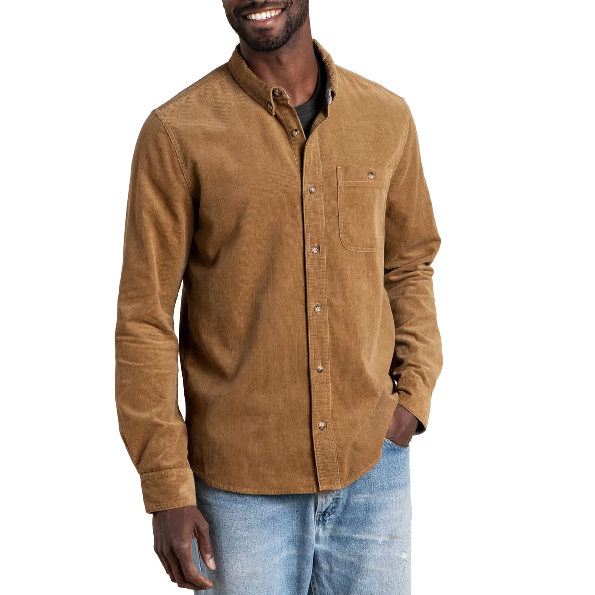 Toad & Co Scouter Cord Long-Sleeve Shirt - Men's Honey Brown