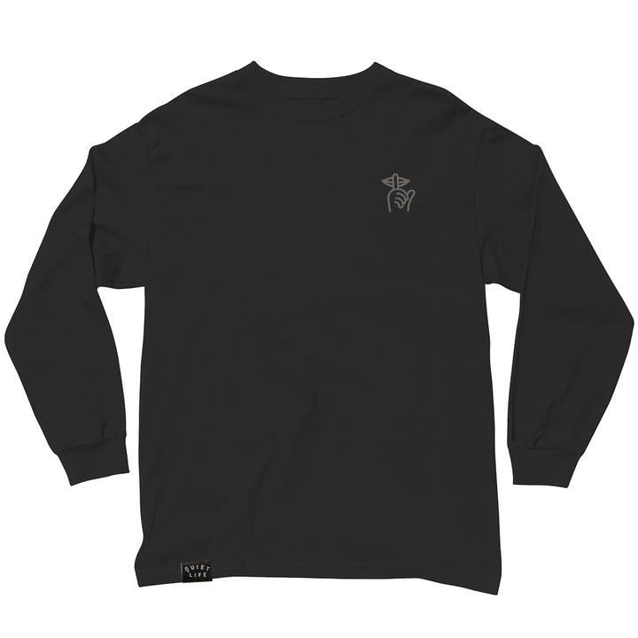 The Quiet Life Shhh Embroidery Long-Sleeve T-Shirt - Men's Black