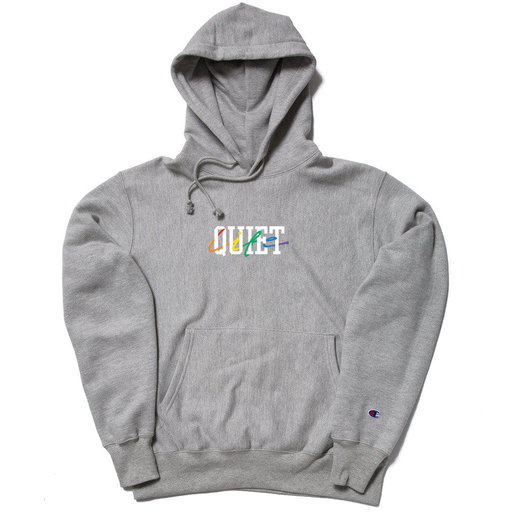 The Quiet Life Quiet Rainbow Champ Hood - Men's Heather Grey