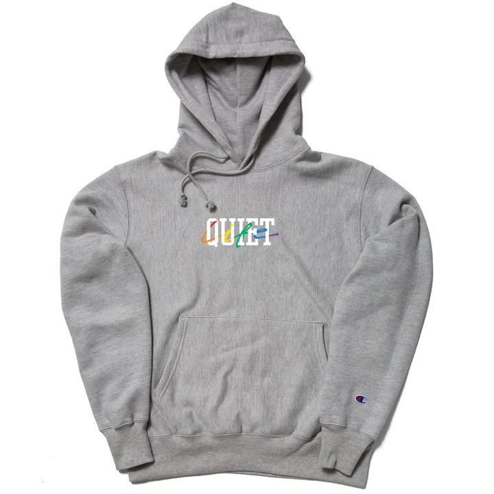 The Quiet Life Quiet Rainbow Champ Hood - Men's Heather Grey