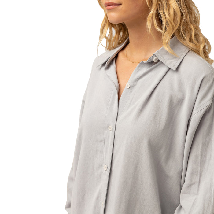 Rhythm Classic Oversized Shirt - Women's Ocean Blue