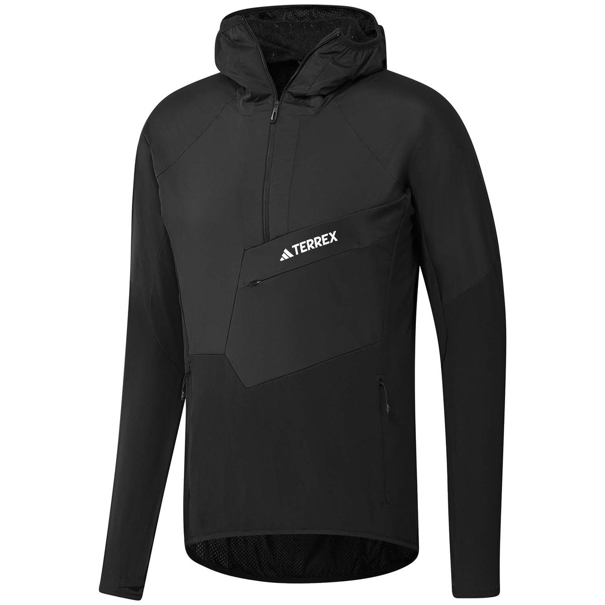 Adidas Terrex Techrock Ultralight 1/2 Zip Hooded Fleece - Men's Black