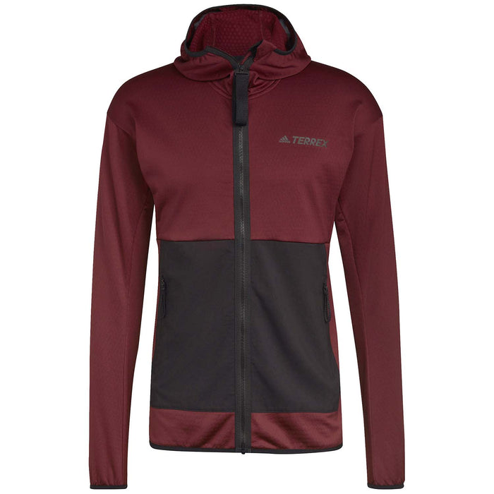 Adidas Terrex Tech Fleece Light Hooded Jacket - Men's Shadow Red/Black