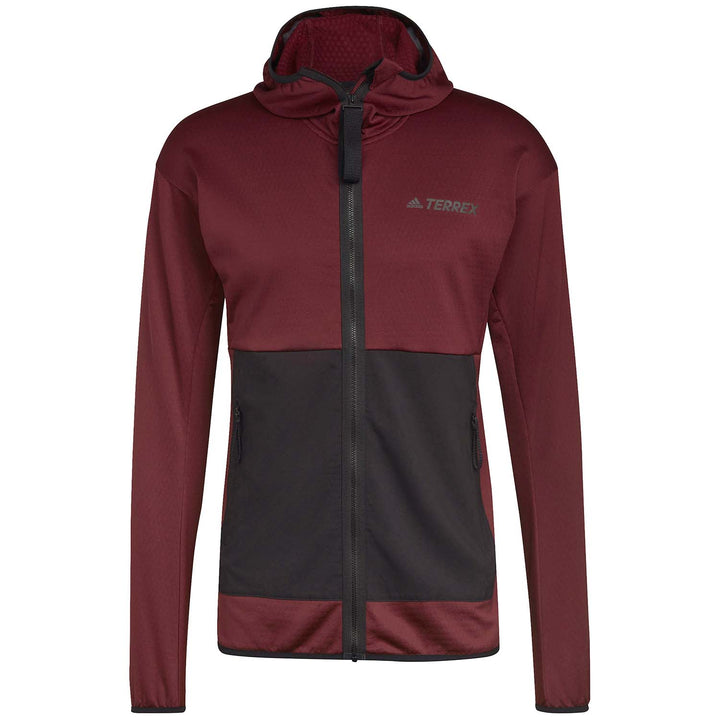 Adidas Terrex Tech Fleece Light Hooded Jacket - Men's Shadow Red/Black