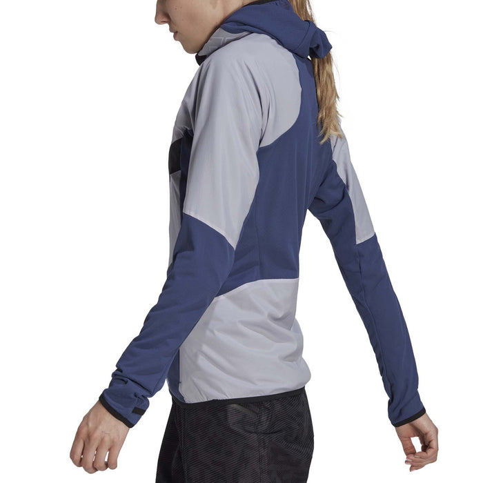 Adidas Techrock Ultralight Half Zip Hooded Jacket - Women's Wonder Steel