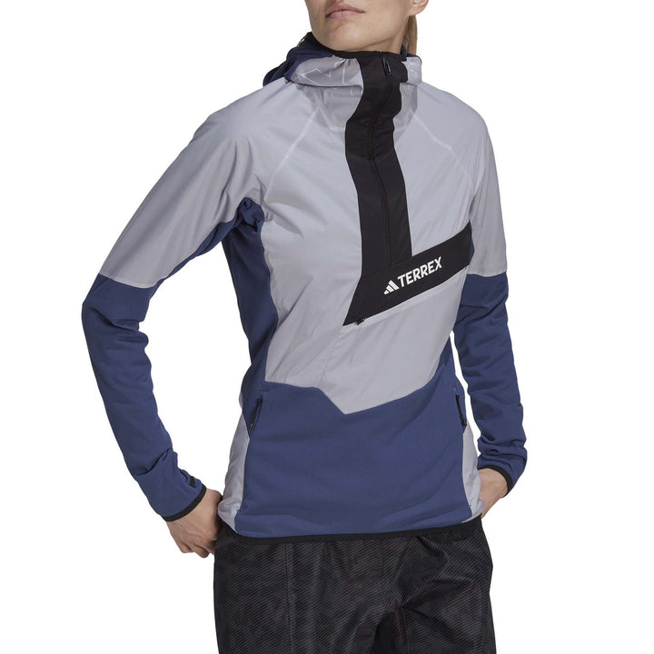 Adidas Techrock Ultralight Half Zip Hooded Jacket - Women's Wonder Steel