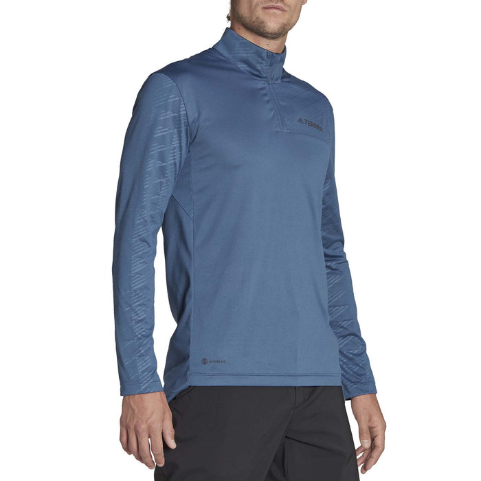 Adidas Terrex Multi Half Zip Long-Sleeve - Men's Wonder Steel