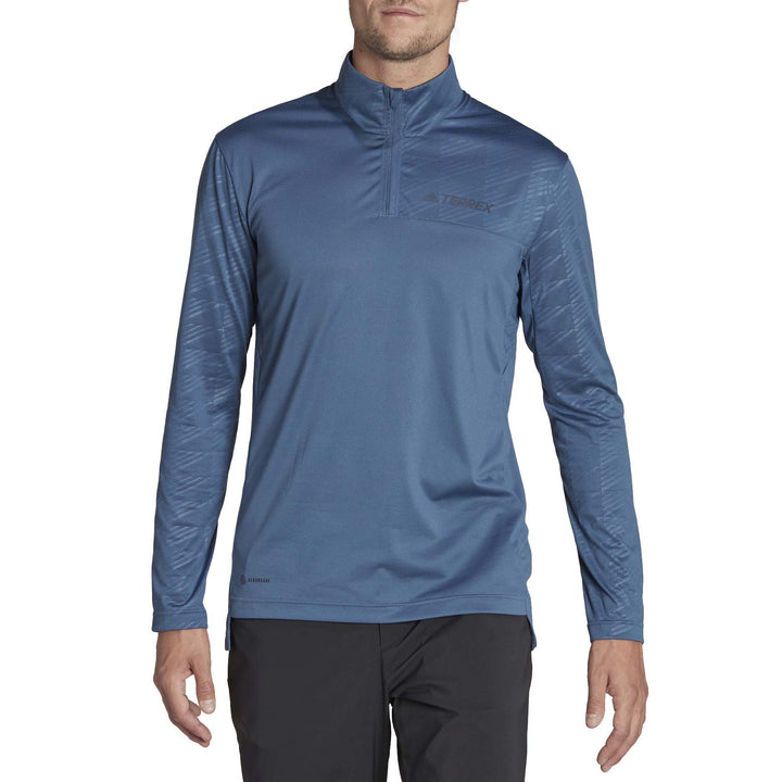 Adidas Terrex Multi Half Zip Long-Sleeve - Men's Wonder Steel
