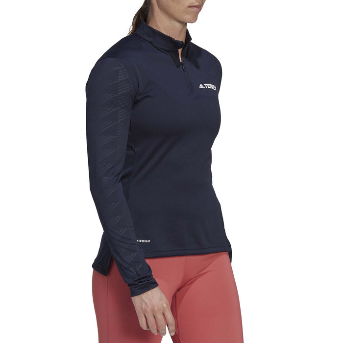 Adidas Terrex Multi Half Zip Long-Sleeve Top - Women's Legend Ink