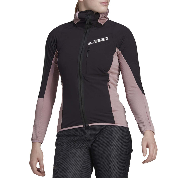Adidas Techrock Fleece Wind Hooded Jacket - Women's Magic Mauve/Black