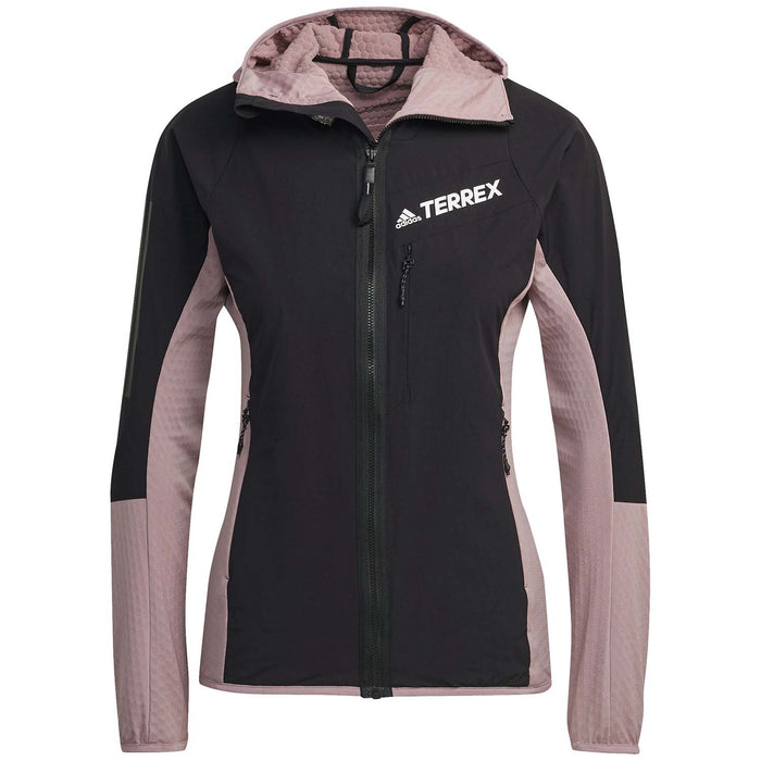 Adidas Techrock Fleece Wind Hooded Jacket - Women's Magic Mauve/Black