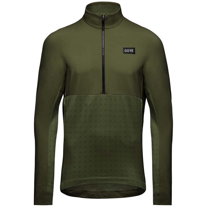 GORE Wear TrailKPR Hybrid 1/2-Zip Jersey Utility Green