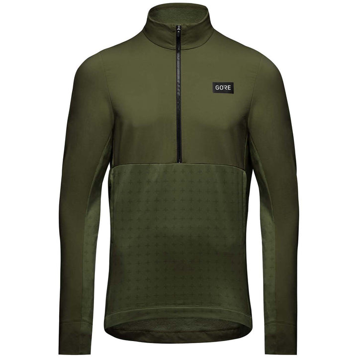 GORE Wear TrailKPR Hybrid 1/2-Zip Jersey Utility Green