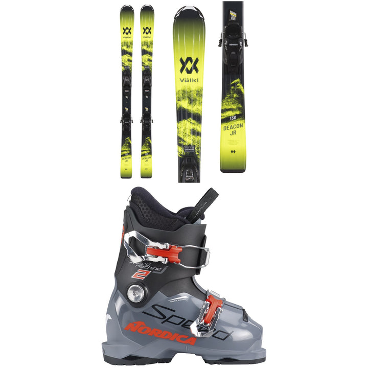 Völkl Deacon Junior Skis + 4.5 vMotion Jr Bindings + Nordica Speedmachine J 2 Ski Boots - Kids' 2023