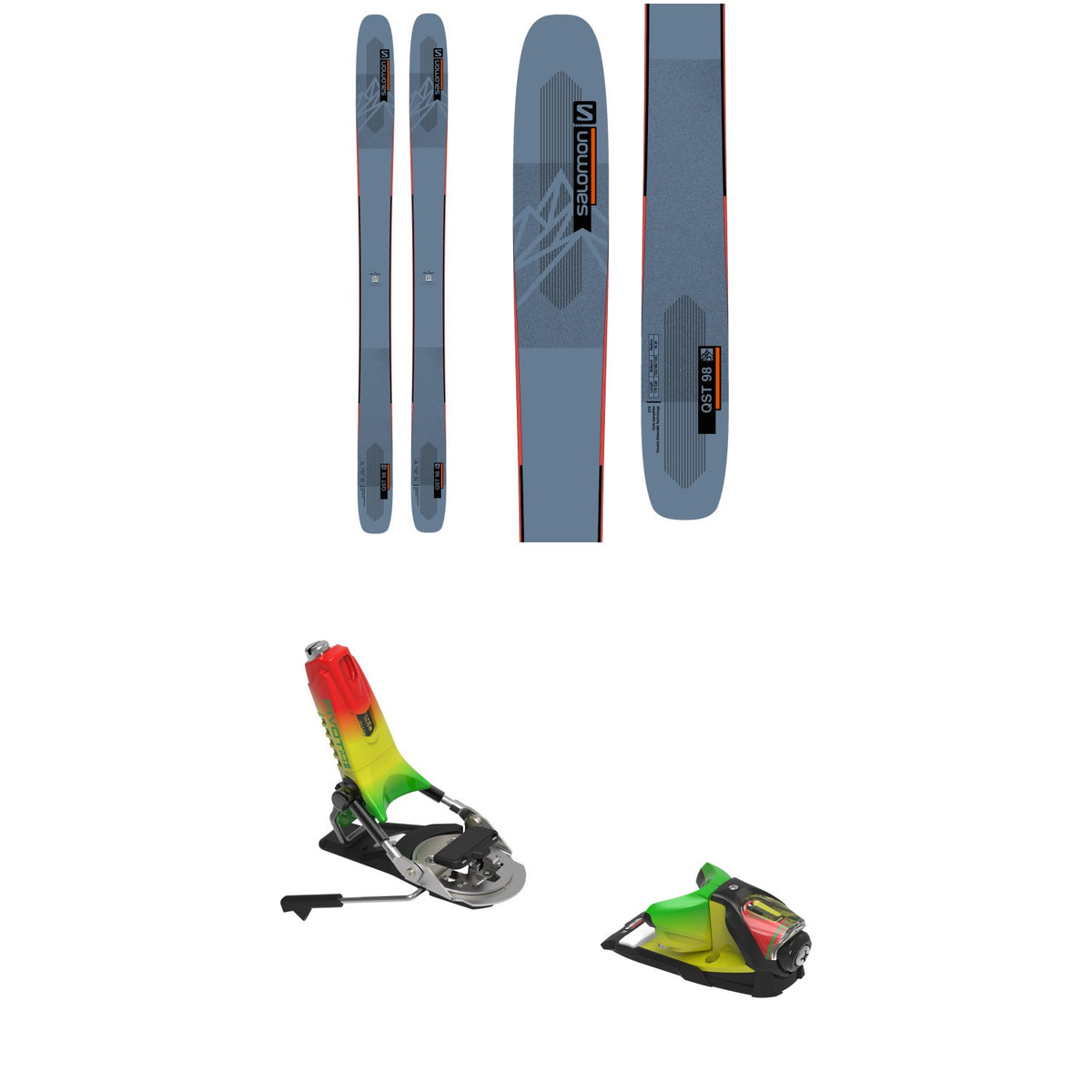 Salomon QST 98 Skis + Look Pivot 14 GW Ski Bindings 2023