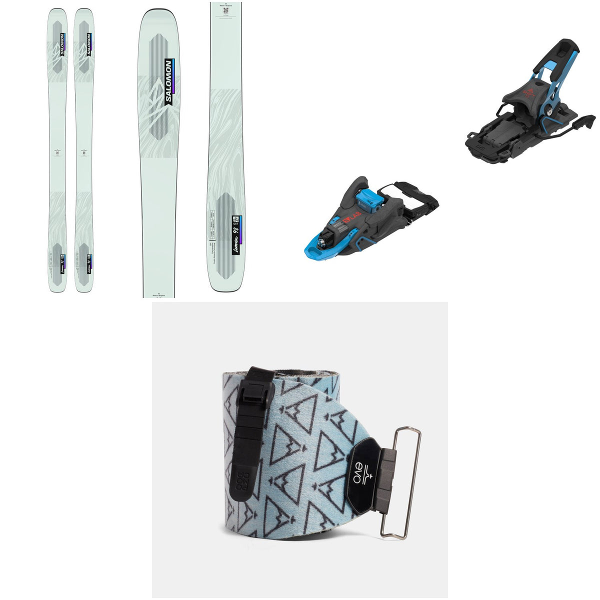 Salomon QST Lumen 98 Skis - Women's + S/Lab Shift MNC 13 Alpine Touring Ski Bindings + evo x Pomoca Pro Glide Climbing Skins 2023