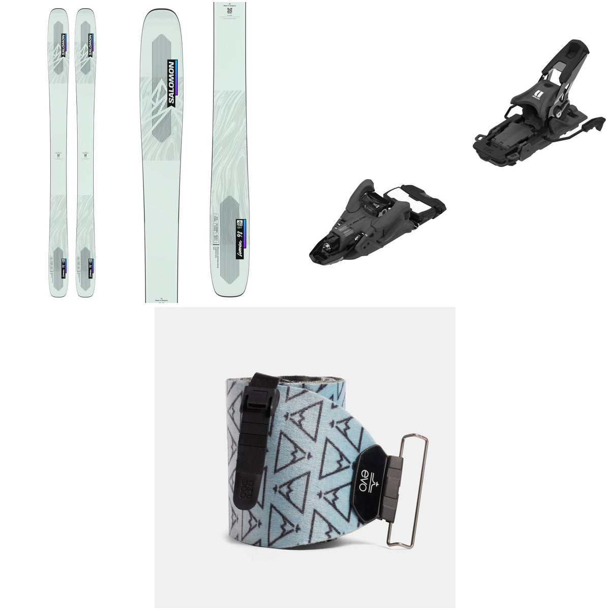 Salomon QST Lumen 98 Skis - Women's + Armada Shift MNC 13 Alpine Touring Ski Bindings + evo x Pomoca Pro Glide Climbing Skins 2023