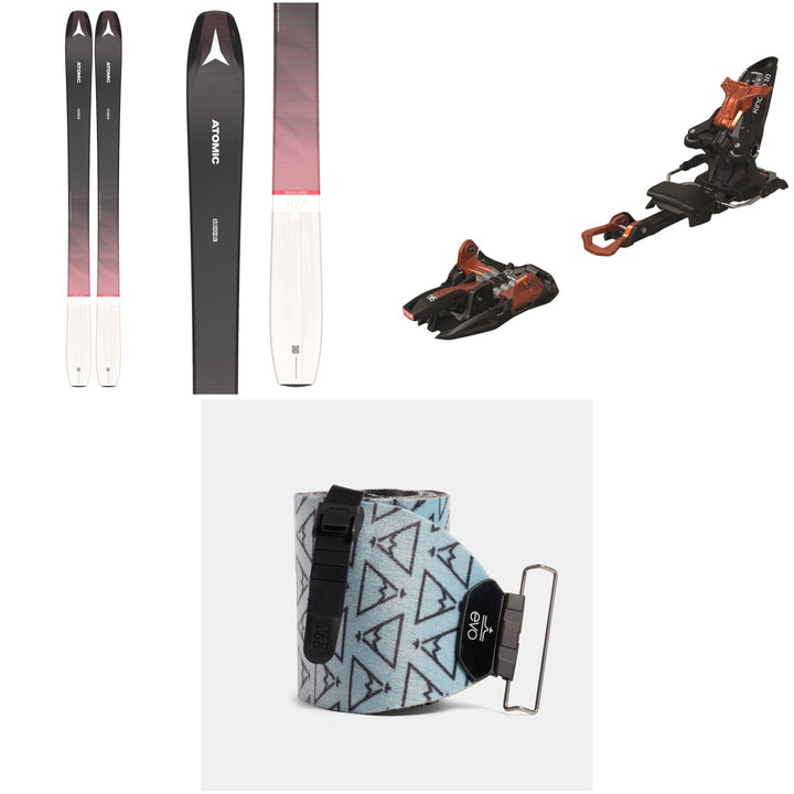 Atomic Backland 107 W Skis - Women's 2022 + Marker Kingpin 10 Alpine Touring Ski Bindings 2020 + evo x Pomoca Pro Glide Climbing Skins