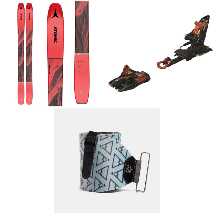 Atomic Backland 107 Skis 2022 + Marker Kingpin 13 Alpine Touring Ski Bindings 2020 + evo x Pomoca Pro Glide Climbing Skins