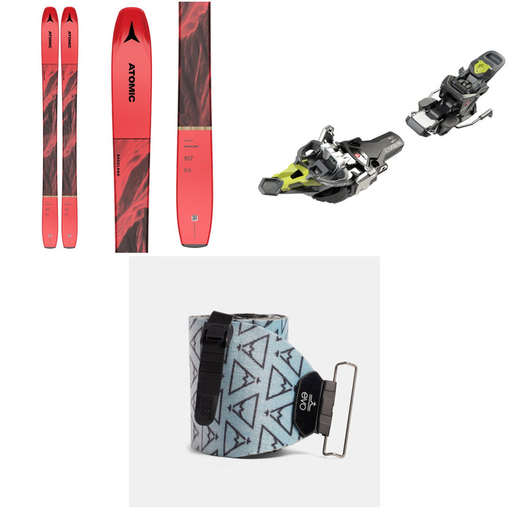 Atomic Backland 107 Skis + Fritschi Tecton 12 Alpine Touring Ski Bindings + evo x Pomoca Pro Glide Climbing Skins 2022