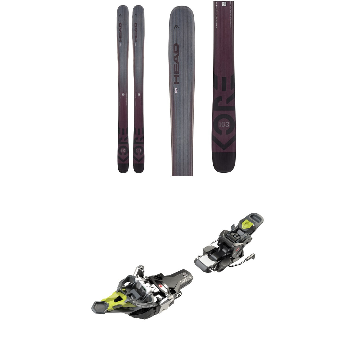Head Kore 103 Skis - Women's + Fritschi Tecton 12 Alpine Touring Ski Bindings 2022
