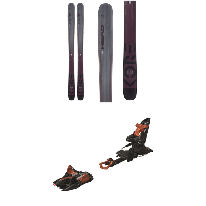Head Kore 103 Skis - Women's 2022 + Marker Kingpin 10 Alpine Touring Ski Bindings 2020