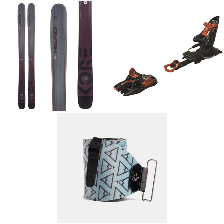 Head Kore 103 Skis - Women's 2022 + Marker Kingpin 13 Alpine Touring Ski Bindings 2020 + evo x Pomoca Pro Glide Climbing Skins