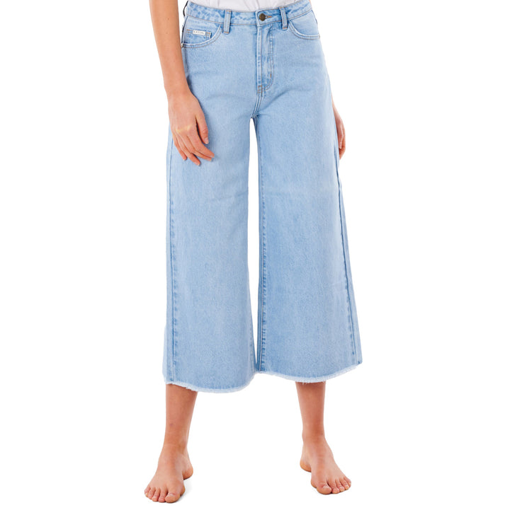 Rip Curl Sparrows Crop Wide Leg Pants - Women's Light Blue