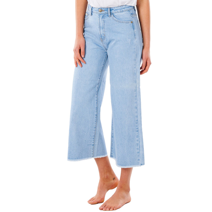 Rip Curl Sparrows Crop Wide Leg Pants - Women's Light Blue