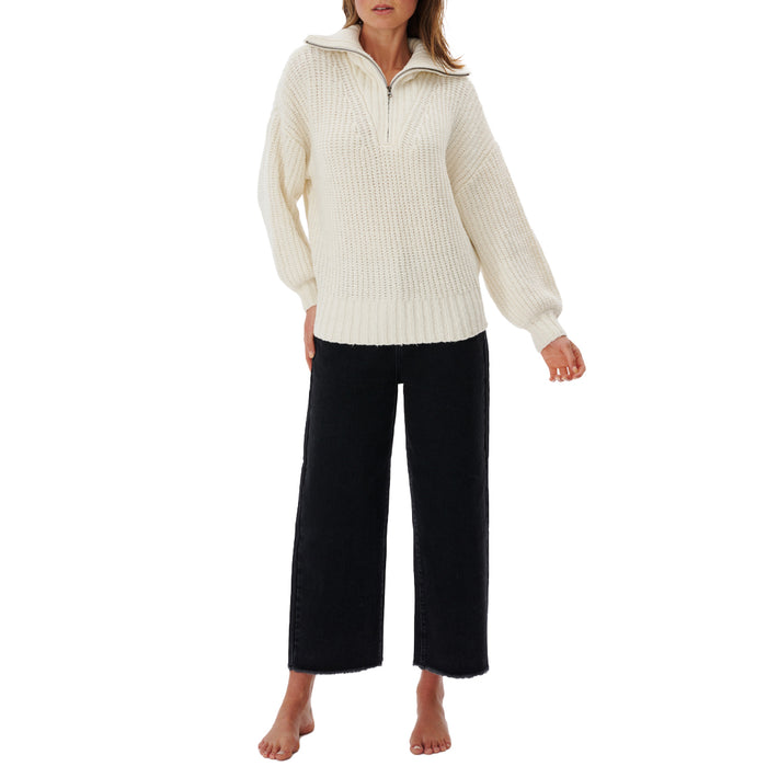 Rip Curl Seeker 1/4 Zip Sweater - Women's Bone